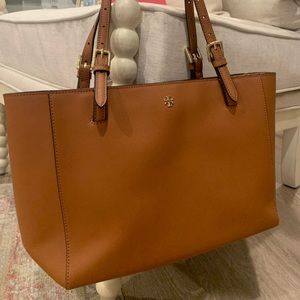 Tory Burch Brown Buckle Tote Bag